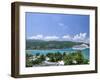 Cruise Ship Docked at Ocho Rios Bay, Ocho Rios, Jamaica, West Indies, Central America-Sergio Pitamitz-Framed Photographic Print