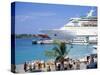 Cruise Ship, Dockside, Nassau, Bahamas, West Indies, Central America-J Lightfoot-Stretched Canvas