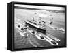 Cruise Ship Entering New York's Harbor-Charles Rotkin-Framed Stretched Canvas