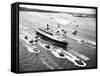 Cruise Ship Entering New York's Harbor-Charles Rotkin-Framed Stretched Canvas