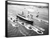 Cruise Ship Entering New York's Harbor-Charles Rotkin-Framed Stretched Canvas