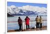 Cruise Ship, Hubbard Glacier, Disenchantment Bay, Alaska, United States of America, North America-null-Framed Photographic Print