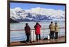 Cruise Ship, Hubbard Glacier, Disenchantment Bay, Alaska, United States of America, North America-null-Framed Photographic Print