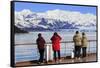 Cruise Ship, Hubbard Glacier, Disenchantment Bay, Alaska, United States of America, North America-null-Framed Stretched Canvas