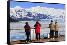 Cruise Ship, Hubbard Glacier, Disenchantment Bay, Alaska, United States of America, North America-null-Framed Stretched Canvas