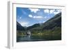 Cruise Ship in Geirangerfjord, UNESCO World Heritage Site, Norway, Scandinavia, Europe-Sergio Pitamitz-Framed Photographic Print