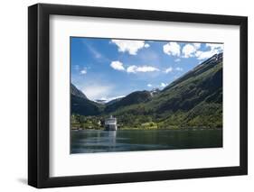 Cruise Ship in Geirangerfjord, UNESCO World Heritage Site, Norway, Scandinavia, Europe-Sergio Pitamitz-Framed Photographic Print