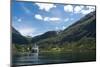 Cruise Ship in Geirangerfjord, UNESCO World Heritage Site, Norway, Scandinavia, Europe-Sergio Pitamitz-Mounted Photographic Print