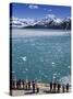 Cruise Ship Near Hubbard Glacier, Yakutat Bay, Gulf of Alaska, Southeast Alaska, USA-Richard Cummins-Stretched Canvas