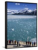 Cruise Ship Near Hubbard Glacier, Yakutat Bay, Gulf of Alaska, Southeast Alaska, USA-Richard Cummins-Framed Photographic Print