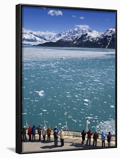 Cruise Ship Near Hubbard Glacier, Yakutat Bay, Gulf of Alaska, Southeast Alaska, USA-Richard Cummins-Framed Photographic Print