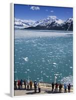 Cruise Ship Near Hubbard Glacier, Yakutat Bay, Gulf of Alaska, Southeast Alaska, USA-Richard Cummins-Framed Photographic Print