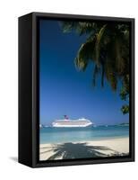 Cruise Ship, Ocho Rios, Jamaica, West Indies, Central America-Sergio Pitamitz-Framed Stretched Canvas