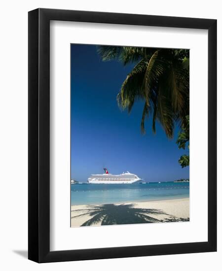 Cruise Ship, Ocho Rios, Jamaica, West Indies, Central America-Sergio Pitamitz-Framed Premium Photographic Print