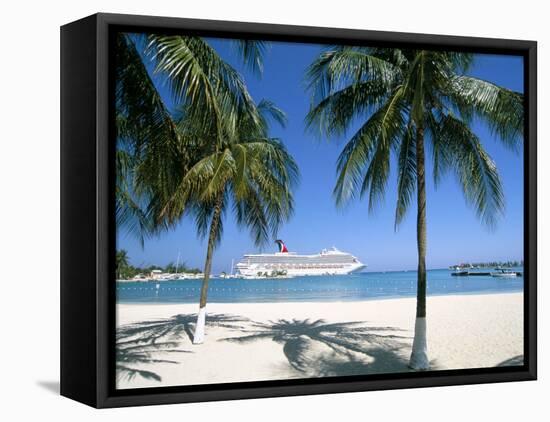 Cruise Ship, Ocho Rios, Jamaica, West Indies, Central America-Sergio Pitamitz-Framed Stretched Canvas