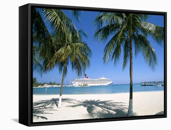 Cruise Ship, Ocho Rios, Jamaica, West Indies, Central America-Sergio Pitamitz-Framed Stretched Canvas