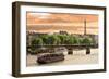 Cruise Ship On The Seine River In Paris, France-rglinsky-Framed Art Print