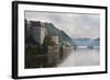 Cruise Ship Passing on the River Danube in the Early Morning Mist, Passau, Bavaria, Germany, Europe-Michael Runkel-Framed Photographic Print