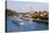 Cruise Ship Passing on the River Danube, Passau, Bavaria, Germany, Europe-Michael Runkel-Stretched Canvas