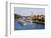 Cruise Ship Passing on the River Danube, Passau, Bavaria, Germany, Europe-Michael Runkel-Framed Photographic Print