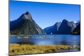 Cruise Ship Passing Through Milford Sound-Michael-Mounted Photographic Print