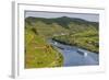 Cruise Ship Passing Through the Riverbend in Bremm-Michael Runkel-Framed Photographic Print