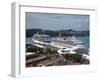 Cruise Ships. Charlotte Amalie, St. Thomas, U.S. Virgin Islands, West Indies, Caribbean-Angelo Cavalli-Framed Photographic Print