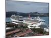 Cruise Ships. Charlotte Amalie, St. Thomas, U.S. Virgin Islands, West Indies, Caribbean-Angelo Cavalli-Mounted Photographic Print