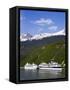 Cruise Ships Docked in Skagway, Southeast Alaska, United States of America, North America-Richard Cummins-Framed Stretched Canvas