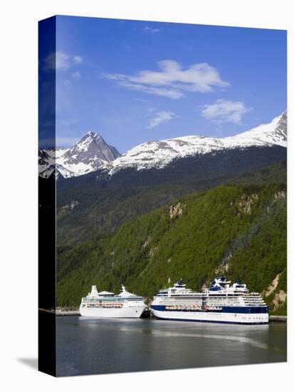 Cruise Ships Docked in Skagway, Southeast Alaska, United States of America, North America-Richard Cummins-Stretched Canvas