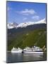 Cruise Ships Docked in Skagway, Southeast Alaska, United States of America, North America-Richard Cummins-Mounted Premium Photographic Print