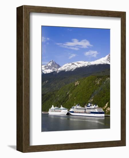 Cruise Ships Docked in Skagway, Southeast Alaska, United States of America, North America-Richard Cummins-Framed Photographic Print