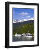 Cruise Ships Docked in Skagway, Southeast Alaska, United States of America, North America-Richard Cummins-Framed Photographic Print