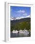 Cruise Ships Docked in Skagway, Southeast Alaska, United States of America, North America-Richard Cummins-Framed Photographic Print