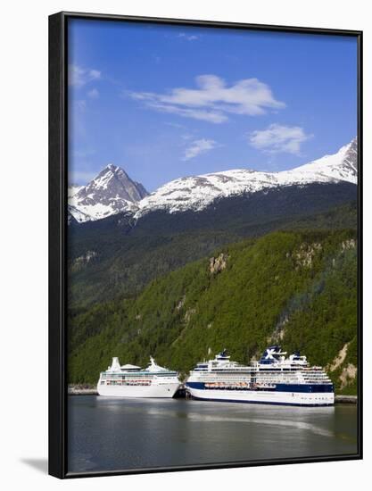 Cruise Ships Docked in Skagway, Southeast Alaska, United States of America, North America-Richard Cummins-Framed Photographic Print