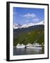 Cruise Ships Docked in Skagway, Southeast Alaska, United States of America, North America-Richard Cummins-Framed Photographic Print