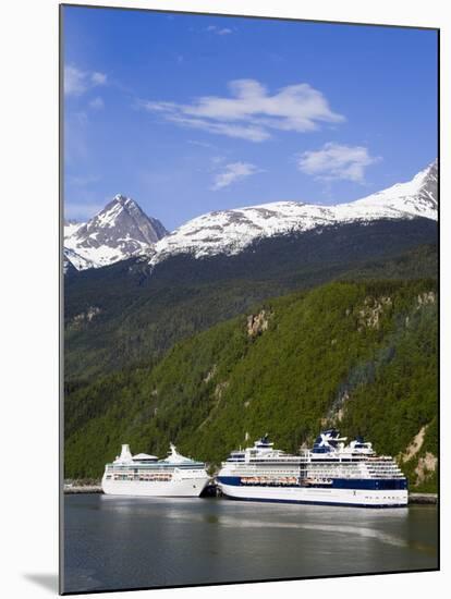 Cruise Ships Docked in Skagway, Southeast Alaska, United States of America, North America-Richard Cummins-Mounted Photographic Print