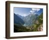 Cruise Ships, Geirangerfjord, Western Fjords, Norway-Peter Adams-Framed Photographic Print