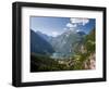 Cruise Ships, Geirangerfjord, Western Fjords, Norway-Peter Adams-Framed Photographic Print