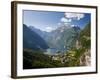 Cruise Ships, Geirangerfjord, Western Fjords, Norway-Peter Adams-Framed Photographic Print