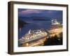 Cruise Ships in Port, Dubrovnik, Dalmatia, Croatia, Adriatic, Europe-Martin Child-Framed Photographic Print