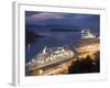 Cruise Ships in Port, Dubrovnik, Dalmatia, Croatia, Adriatic, Europe-Martin Child-Framed Photographic Print