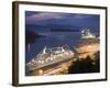 Cruise Ships in Port, Dubrovnik, Dalmatia, Croatia, Adriatic, Europe-Martin Child-Framed Photographic Print