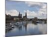 Cruise Ships on the River Elbe, Dresden, Saxony, Germany, Europe-Michael Runkel-Mounted Photographic Print