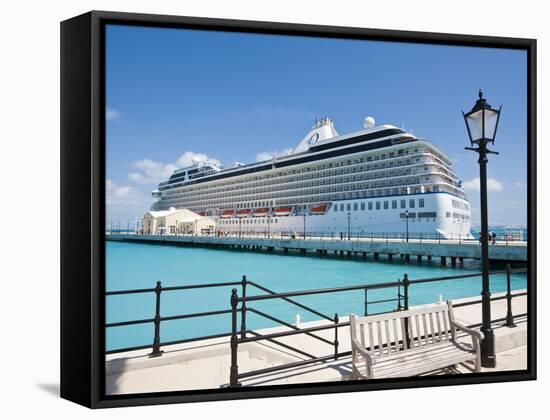 Cruise Terminal in the Royal Naval Dockyard, Bermuda, Central America-Michael DeFreitas-Framed Stretched Canvas