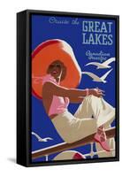 Cruise the Great Lakes Canadian Pacific-null-Framed Stretched Canvas