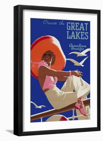 Cruise the Great Lakes Canadian Pacific-null-Framed Premium Giclee Print
