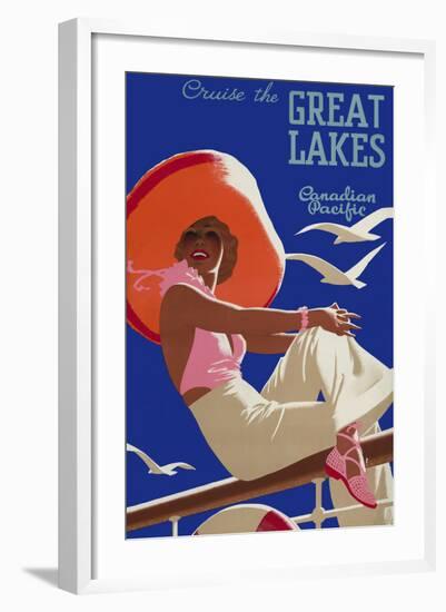 Cruise the Great Lakes Canadian Pacific-null-Framed Premium Giclee Print