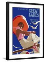 Cruise the Great Lakes Canadian Pacific-null-Framed Premium Giclee Print