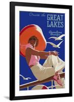 Cruise the Great Lakes Canadian Pacific-null-Framed Premium Giclee Print